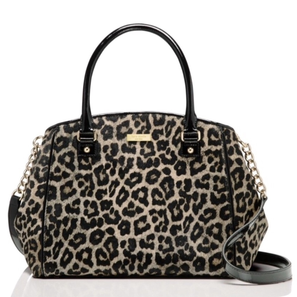 🆕 Kate Spade NY Chateau Hills Sloan, Grey Leopard - Picture 2 of 5
